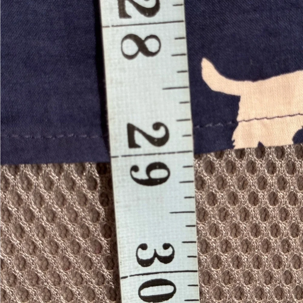 Talbots Scotty Dog Novelty Print Navy Peasant Top Size Large Sequin Detail - Picture 11 of 11
